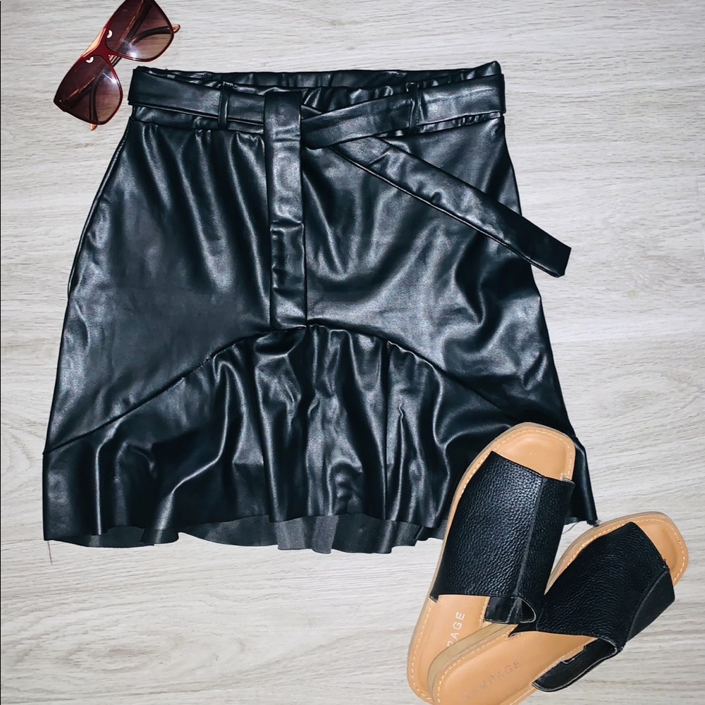 PLT Faux Leather Skirt • $9 • Message to purchase • (Size US 10) • Worn once